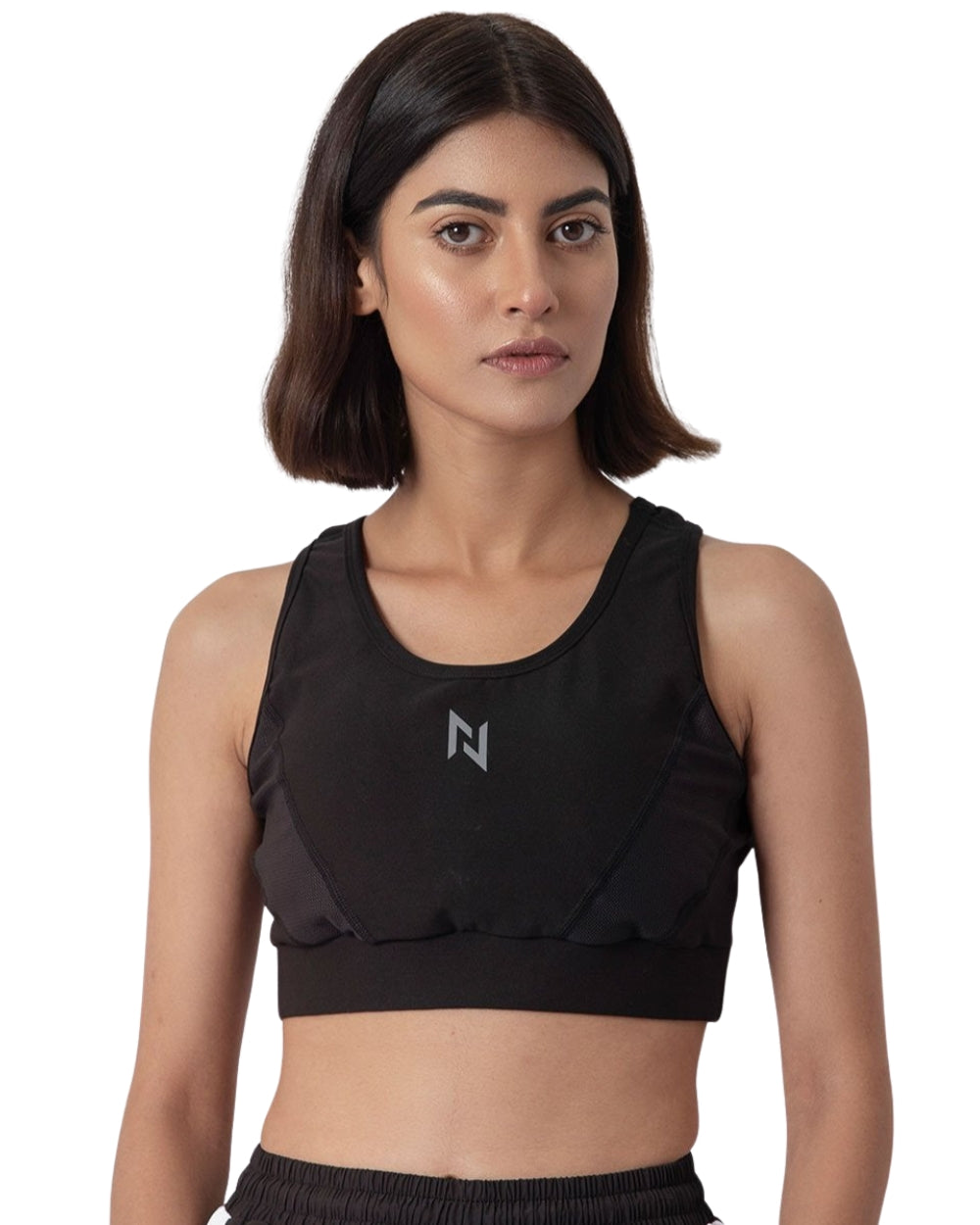 Black High Support Sports Bra