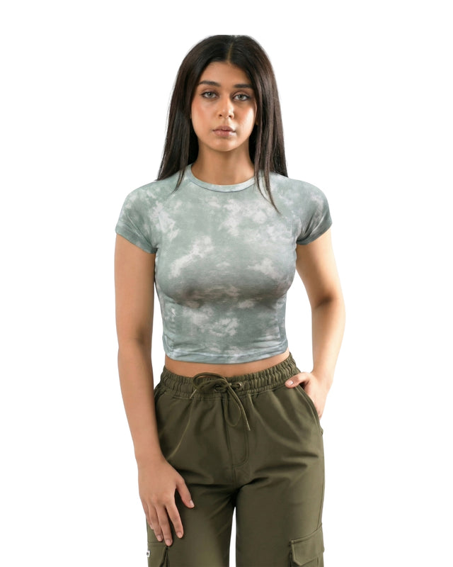 FLEX FORM COTTON TEE MINT GREEN CAMO
