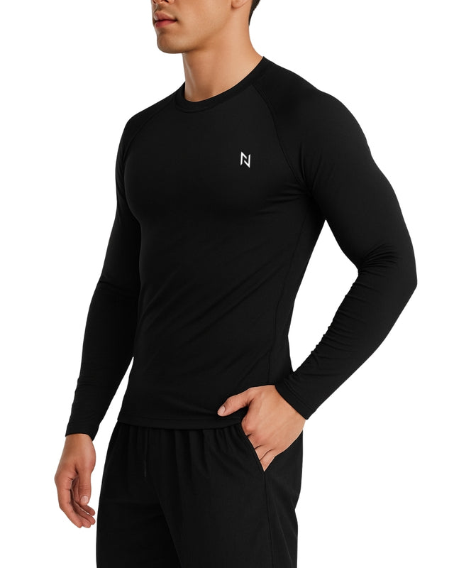 MENS PREMIUM COMPRESSION TEE FULL SLEEVES BLACK