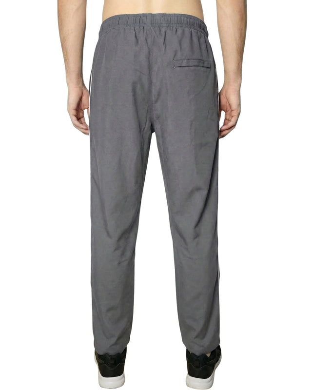 PREMIUM SINGLE PIPING RELAXED MICRO STRETCH TROUSERS GRAY