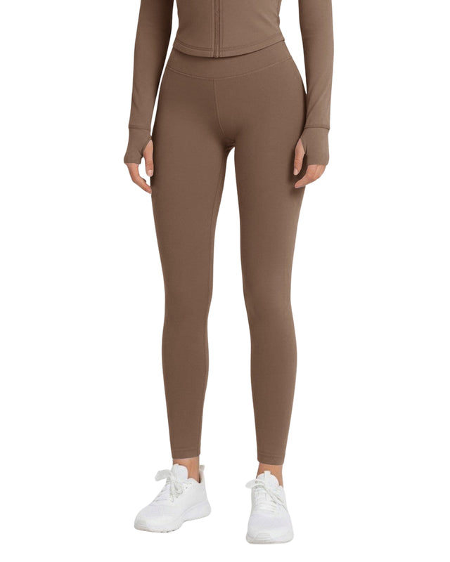 High Waisted Leggings LIGHT BROWN