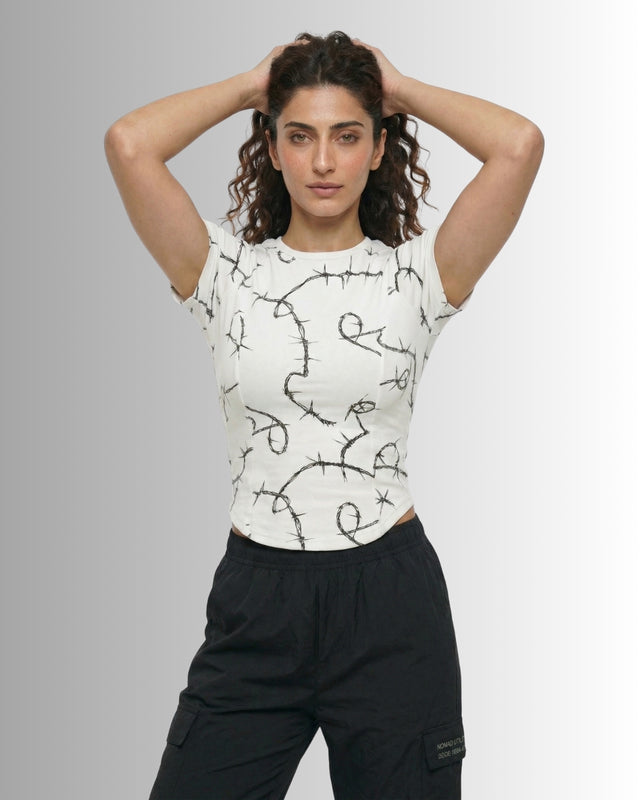 FLEX FORM WIRE COTTON TEE WHITE