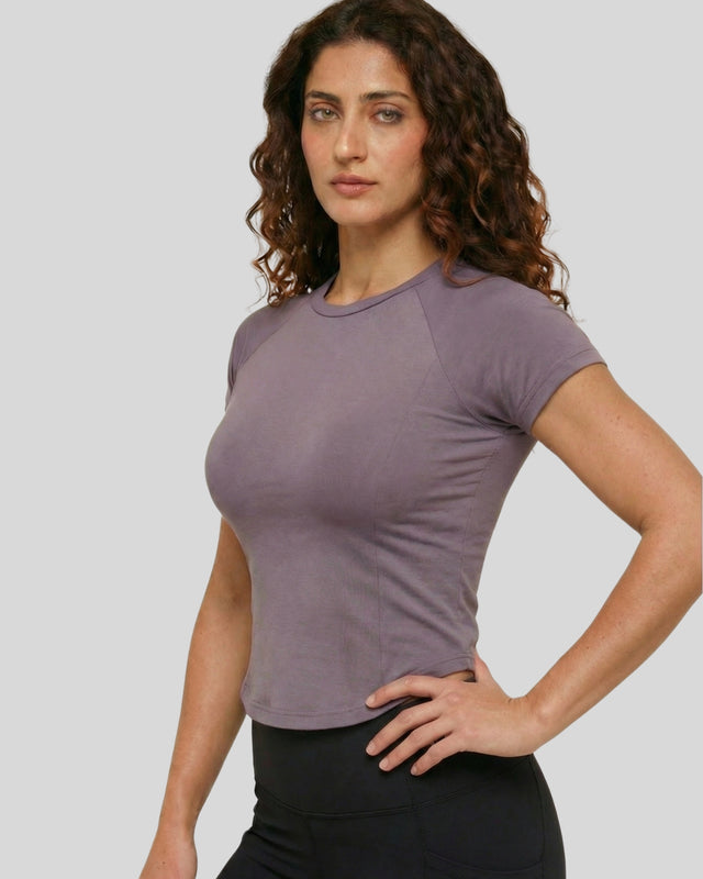 FLEX FORM COTTON TEE LILAC