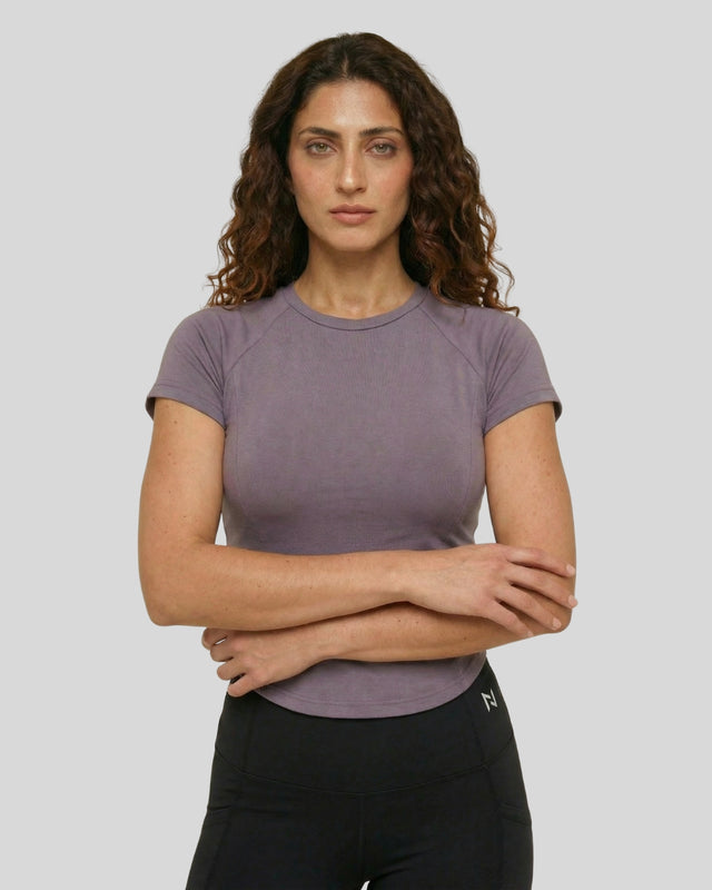 FLEX FORM COTTON TEE LILAC