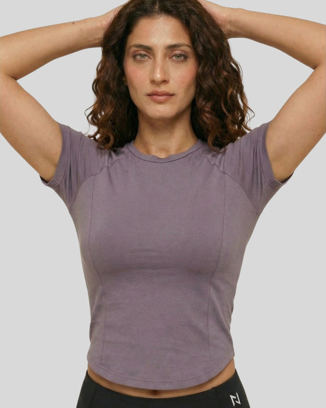 FLEX FORM COTTON TEE LILAC