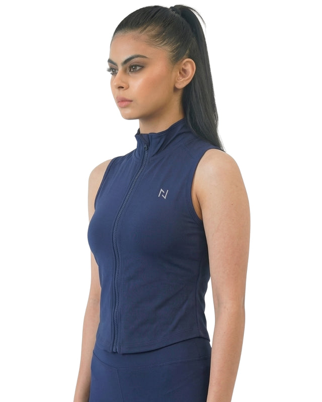 AEROSKIN SLEEVELESS COMPRESSION JACKET NAVY