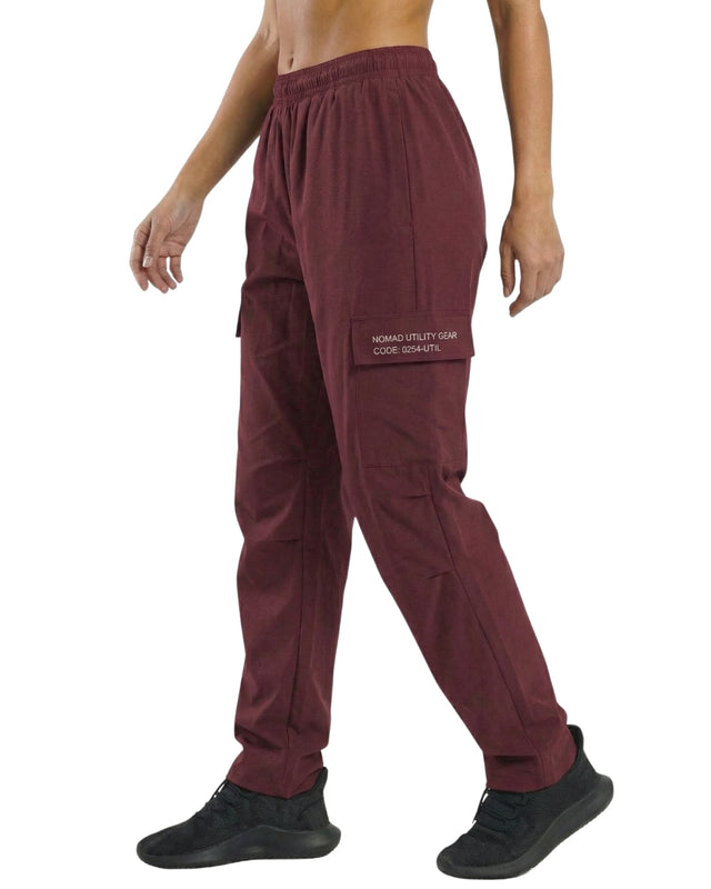 WOMENS UTILITY CARGOS MAROON