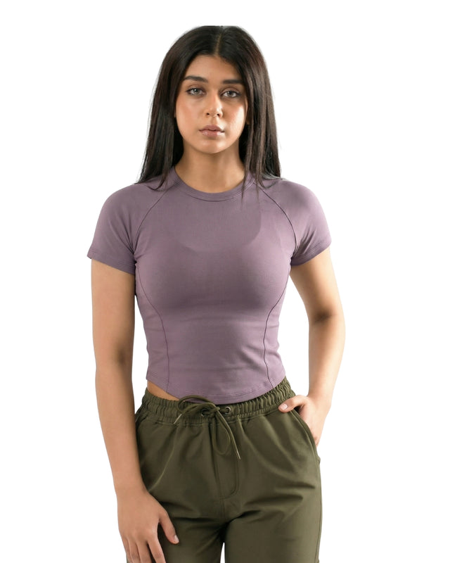 FLEX FORM COTTON TEE LILAC