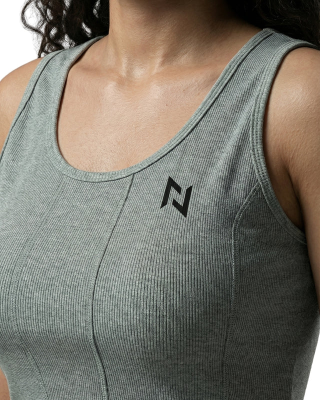 RIB PANEL CROP TANK