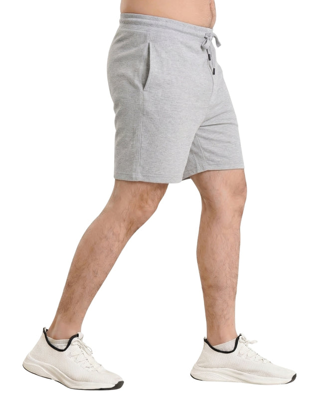 ESSENTIAL LOUNGE TERRY SHORTS HEATHER GREY