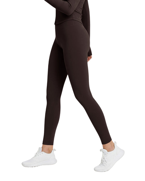 High Waisted Leggings DARK BROWN