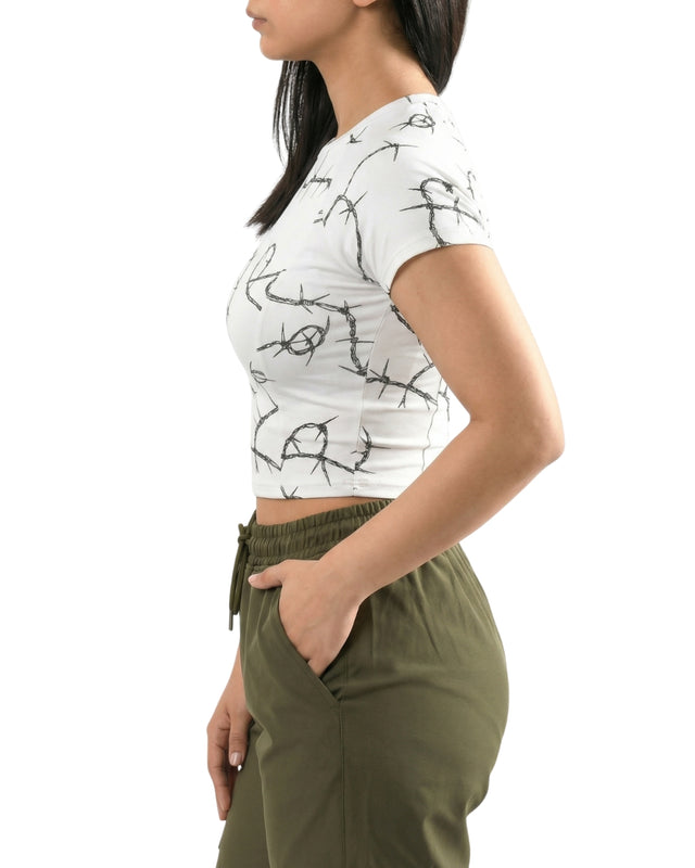 FLEX FORM WIRE COTTON TEE WHITE