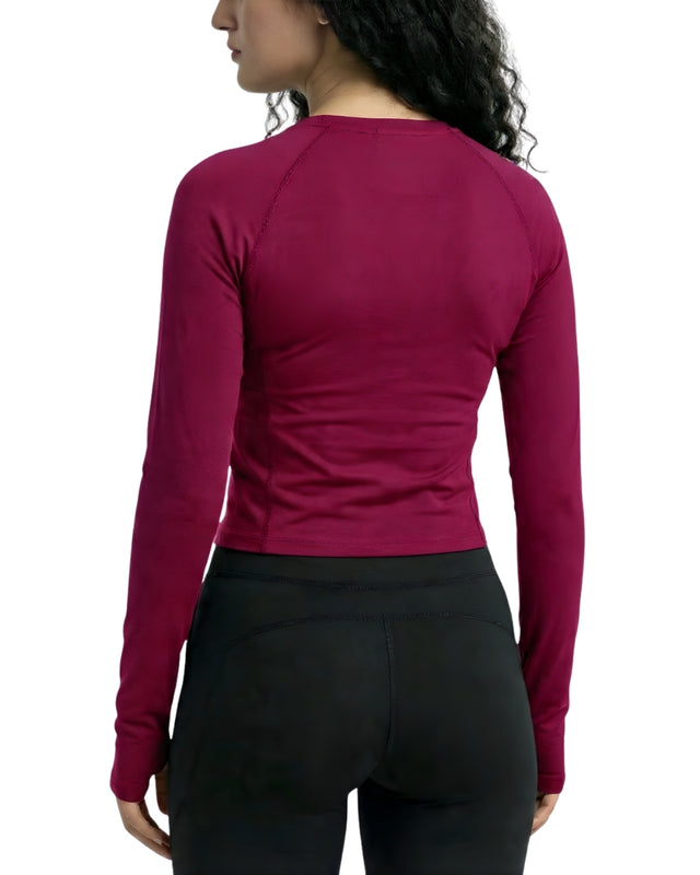AEROSKIN COMPRESSION T-SHIRT BURGUNDY