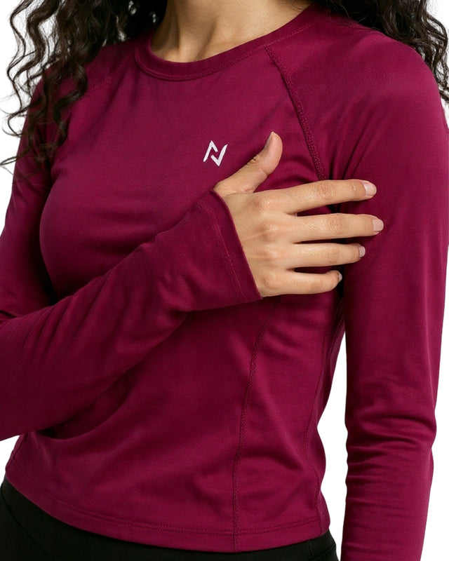 AEROSKIN COMPRESSION T-SHIRT BURGUNDY