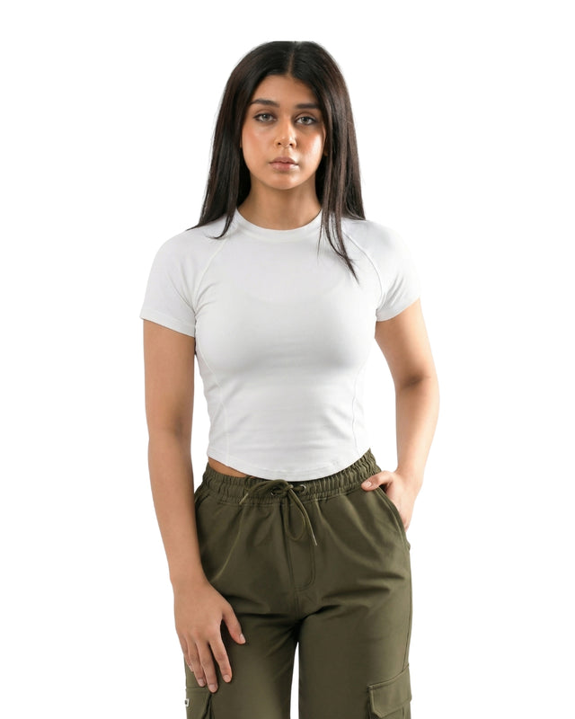 FLEX FORM COTTON TEE WHITE