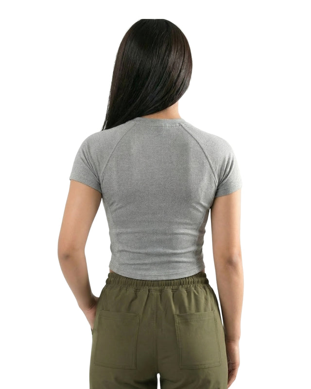 FLEX FORM COTTON TEE GRAY