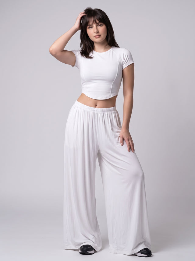 SecondSkin Crop Top White