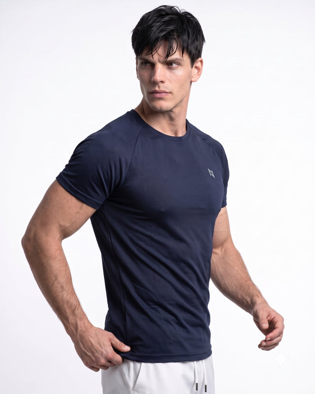 Muscle Fit Air Tee Navy