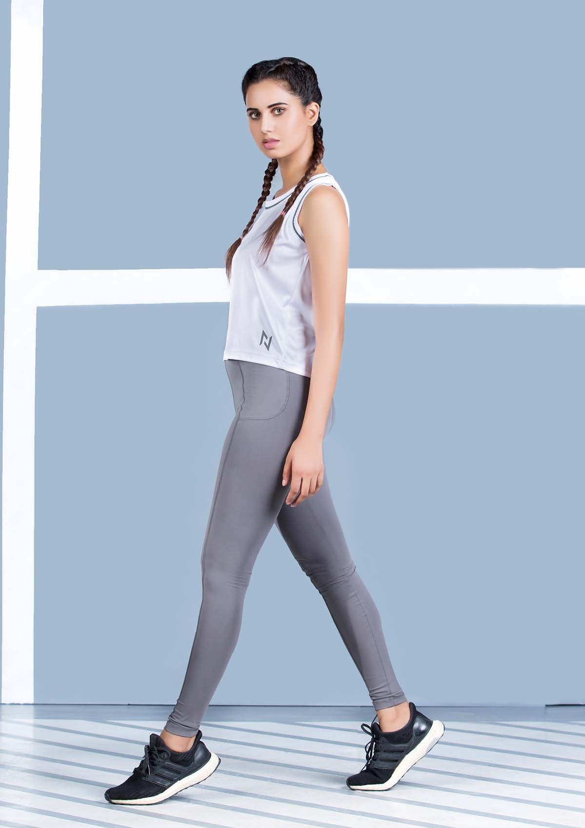 HIGH WAISTED LEGGINGS - GRAPHITE - Nomad Apparel
