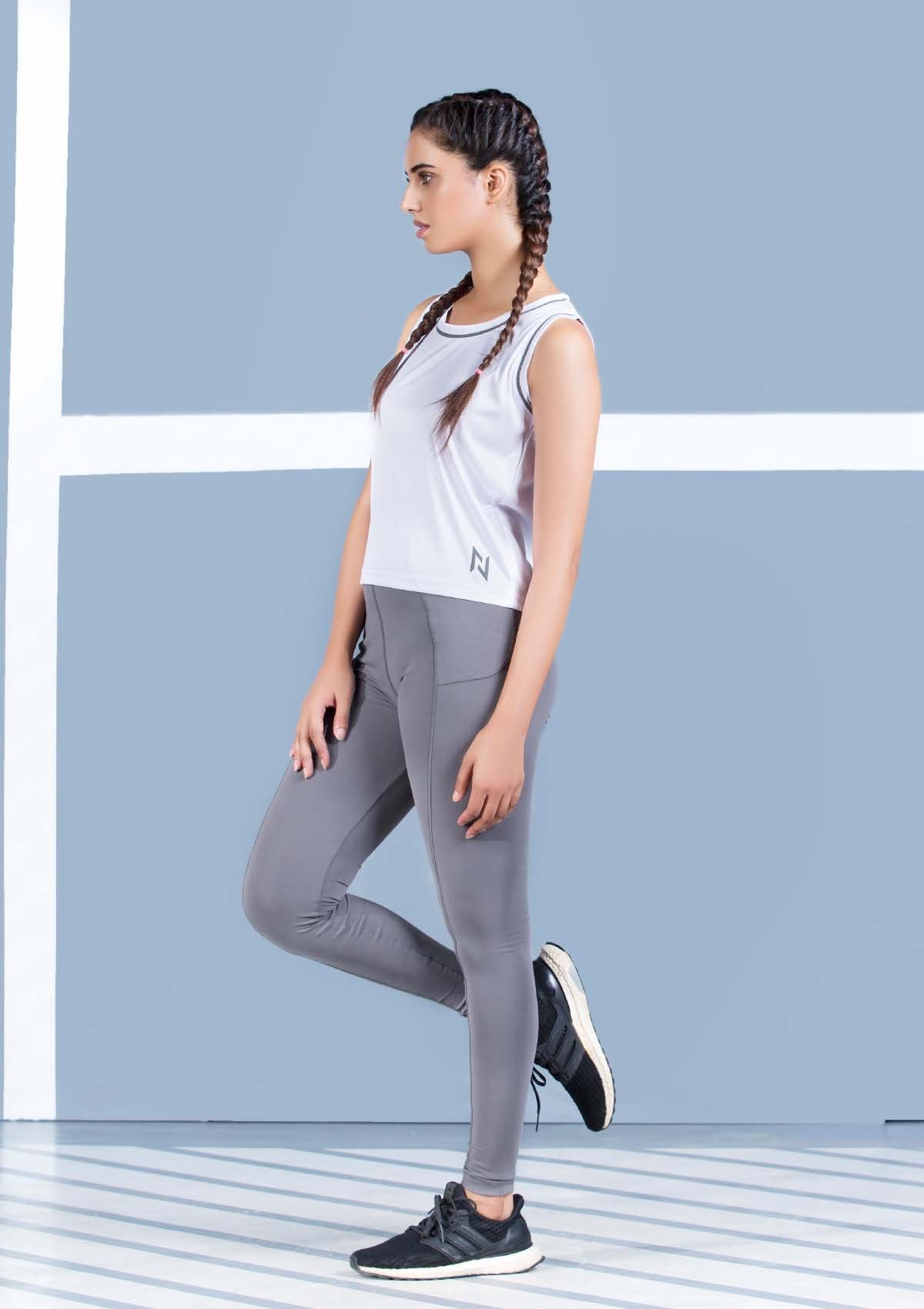 HIGH WAISTED LEGGINGS - GRAPHITE - Nomad Apparel