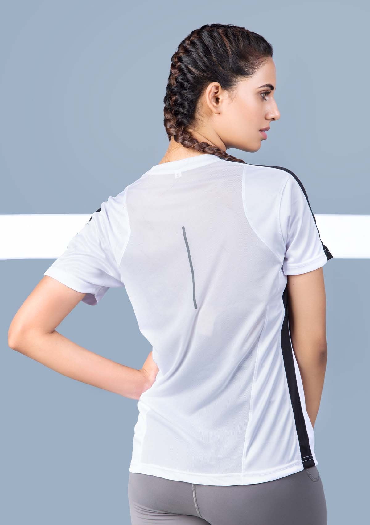 TRAINING TOP WITH WARP KNITTED BACK - WHITE - Nomad Apparel