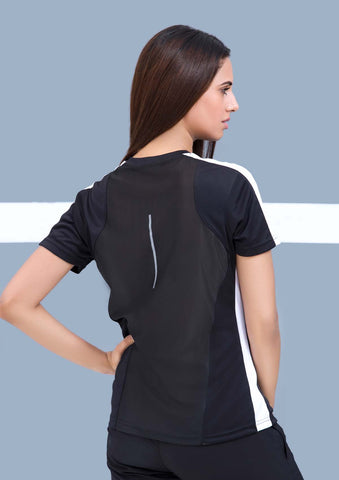 TRAINING TOP WITH WARP KNITTED BACK - BLACK - Nomad Apparel