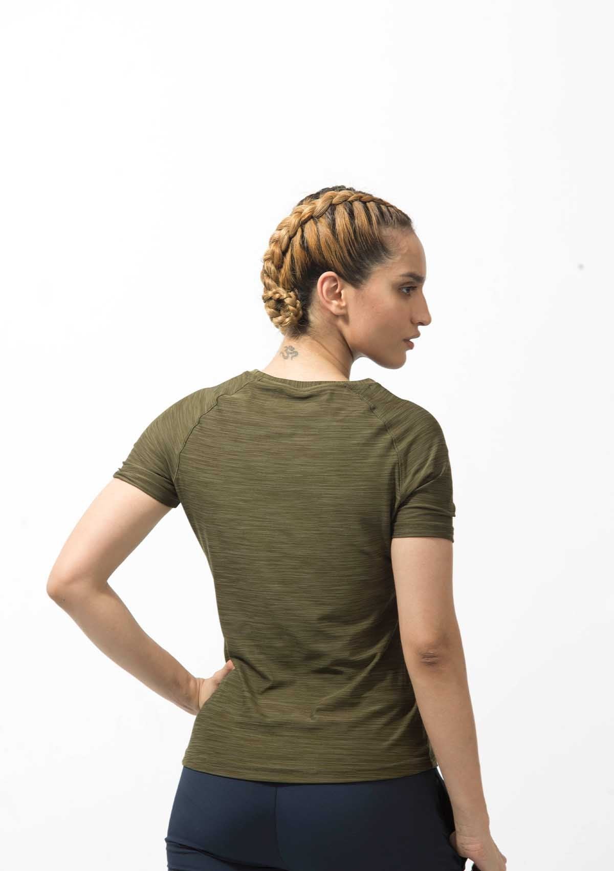 DRY FIT SHORT SLEEVES CREW - OLIVE - Nomad Apparel
