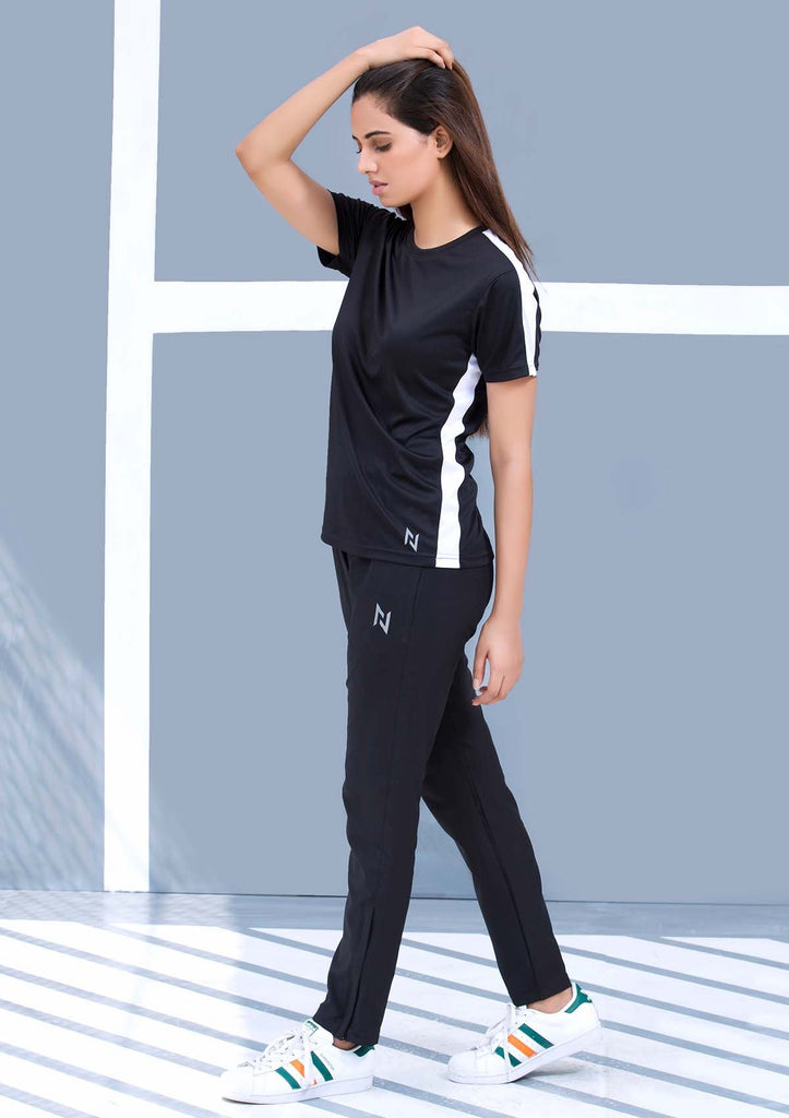 TRAINING TOP WITH WARP KNITTED BACK - BLACK - Nomad Apparel