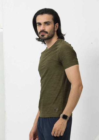 DRY FIT SHORT SLEEVES CREW-OLIVE - Nomad Apparel