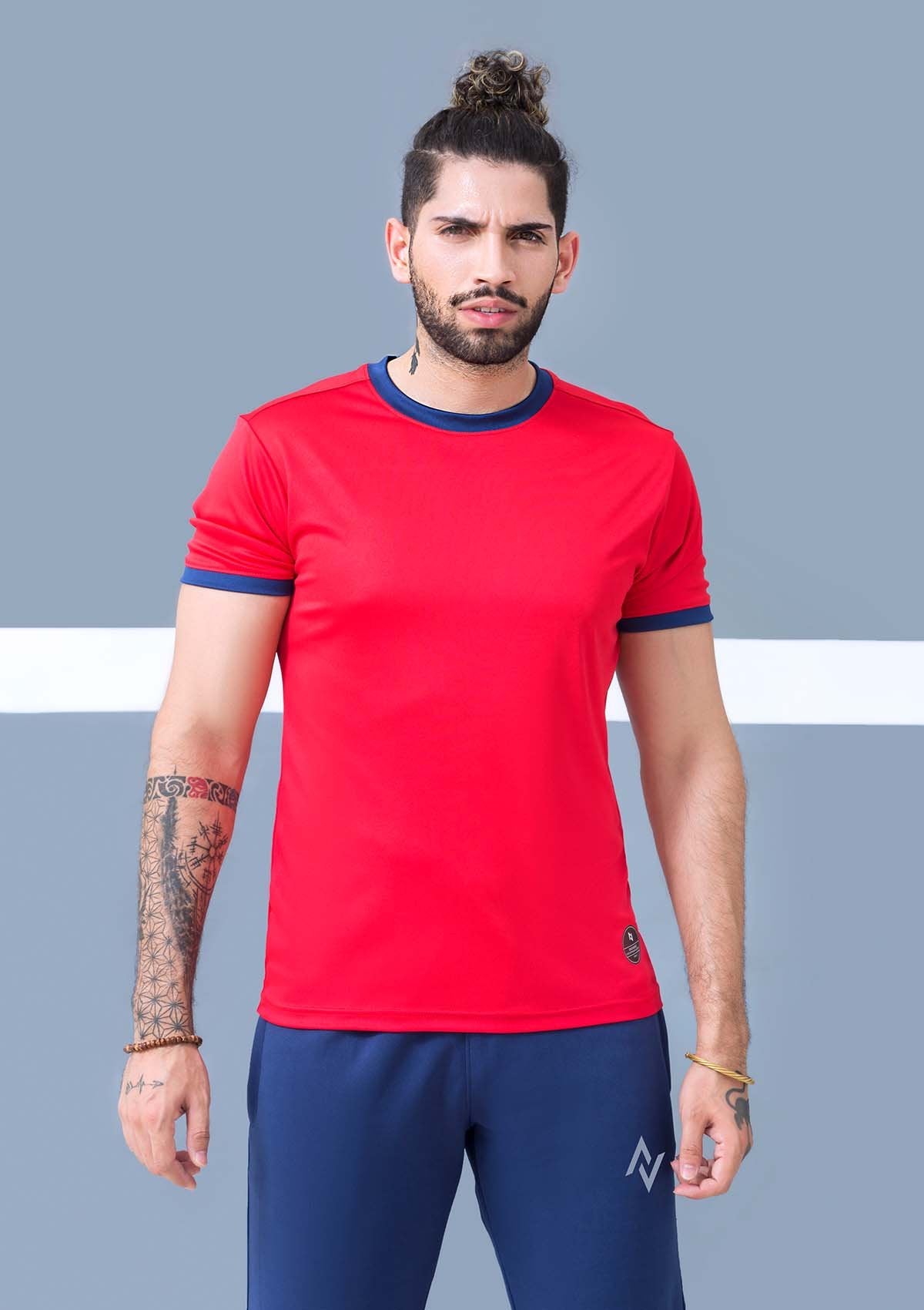 CREW NECK TRAINING TOP -NEON RED - Nomad Apparel