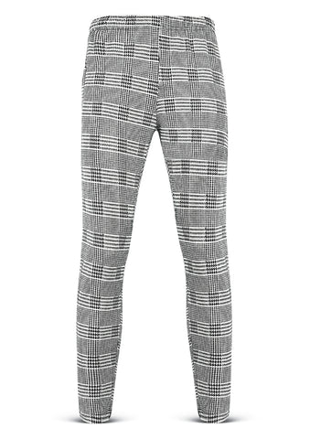 CHEQUERED STRETCH TROUSERS - Nomad Apparel