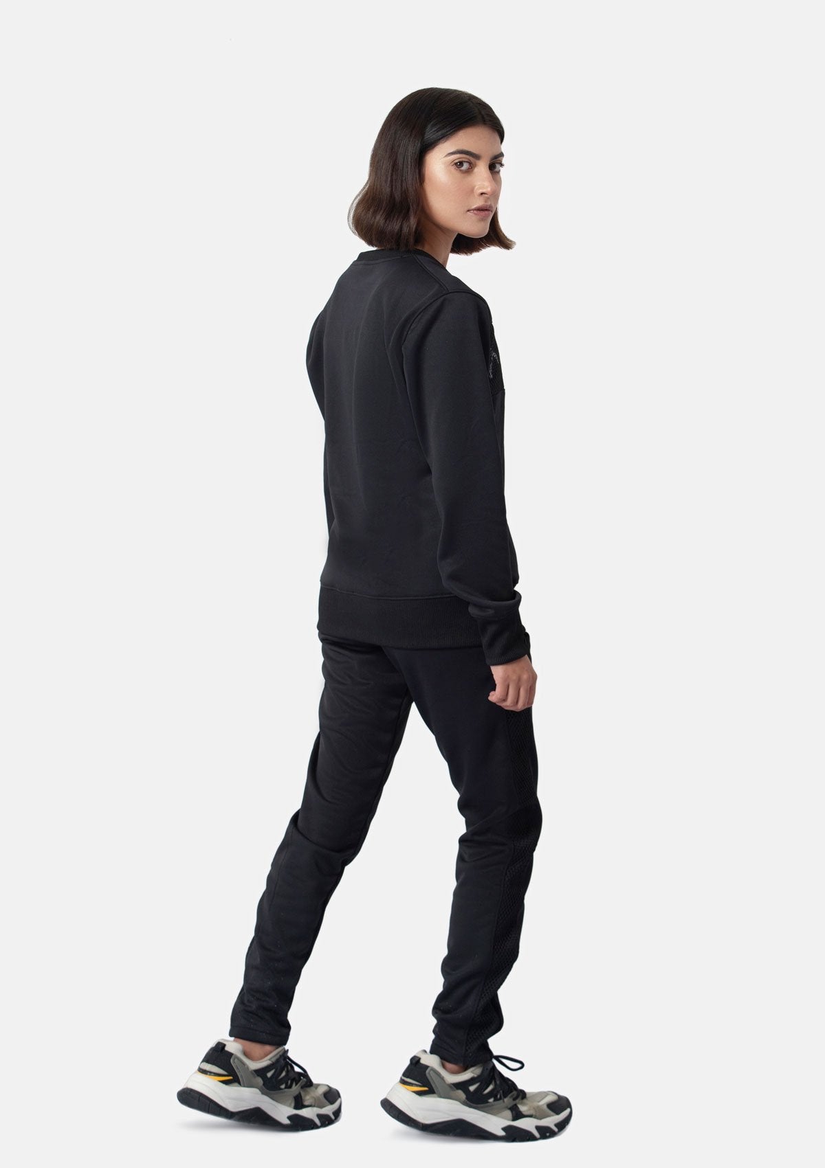 BLACK TROUSERS WITH MESH - Nomad Apparel